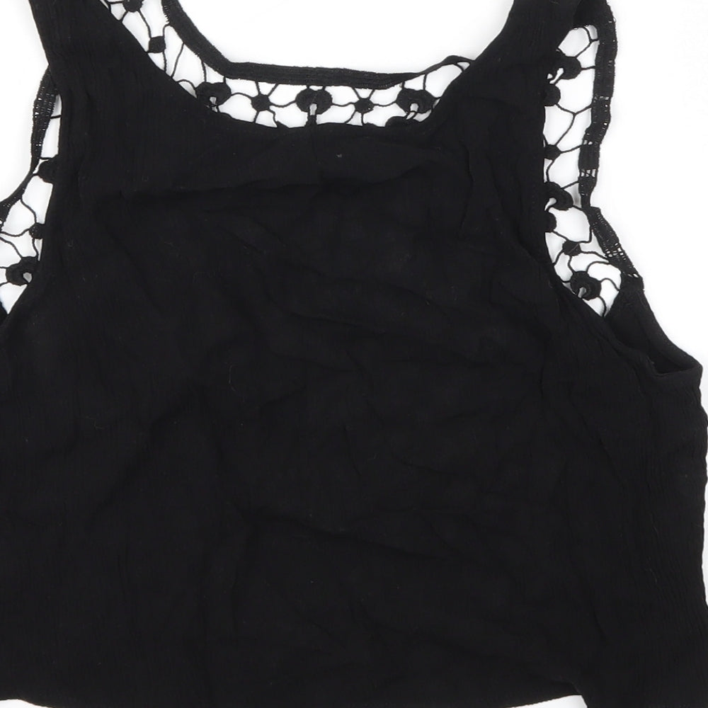 H&M Womens Black Basic T-Shirt Size 8