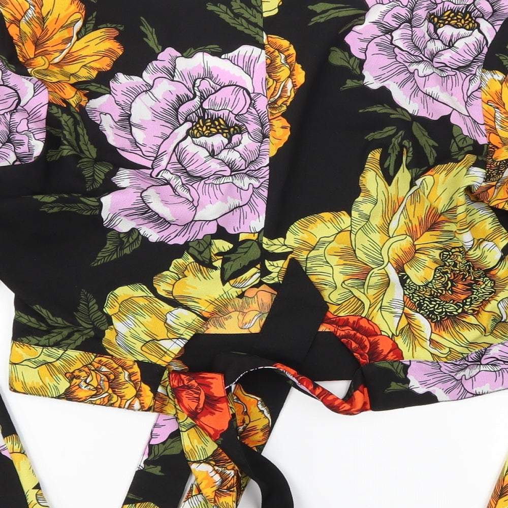 River Island Womens Multicoloured Floral Basic T-Shirt Size 8