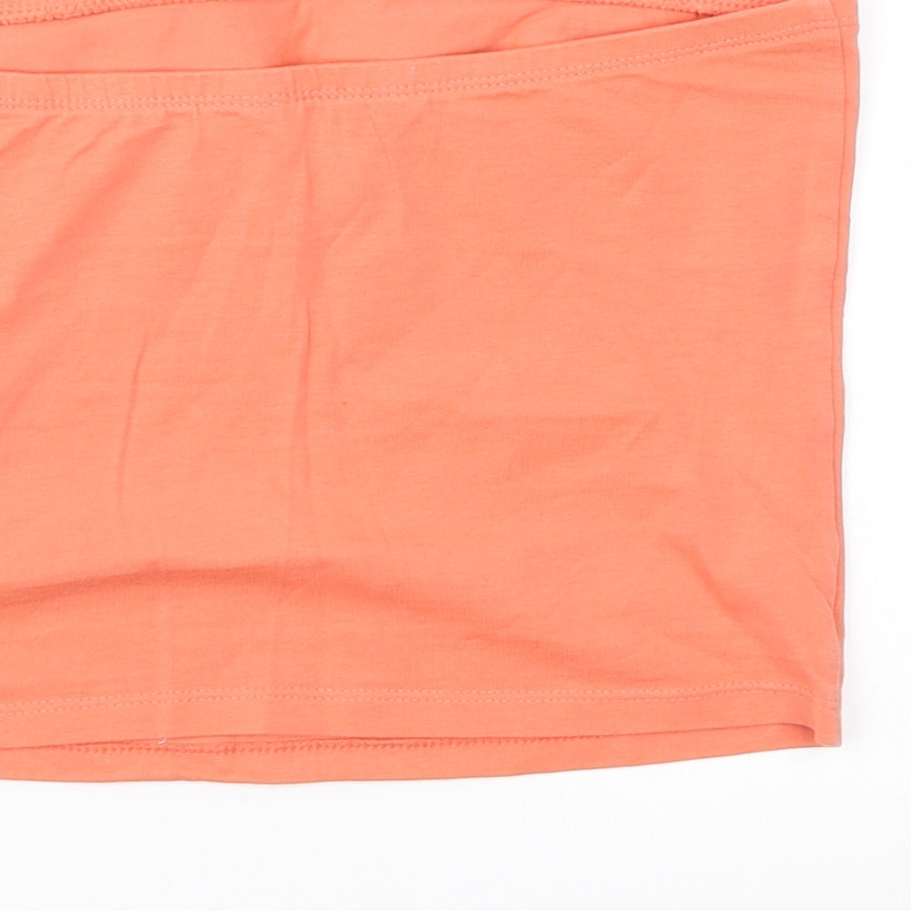 New Look Womens Orange Basic T-Shirt Size S
