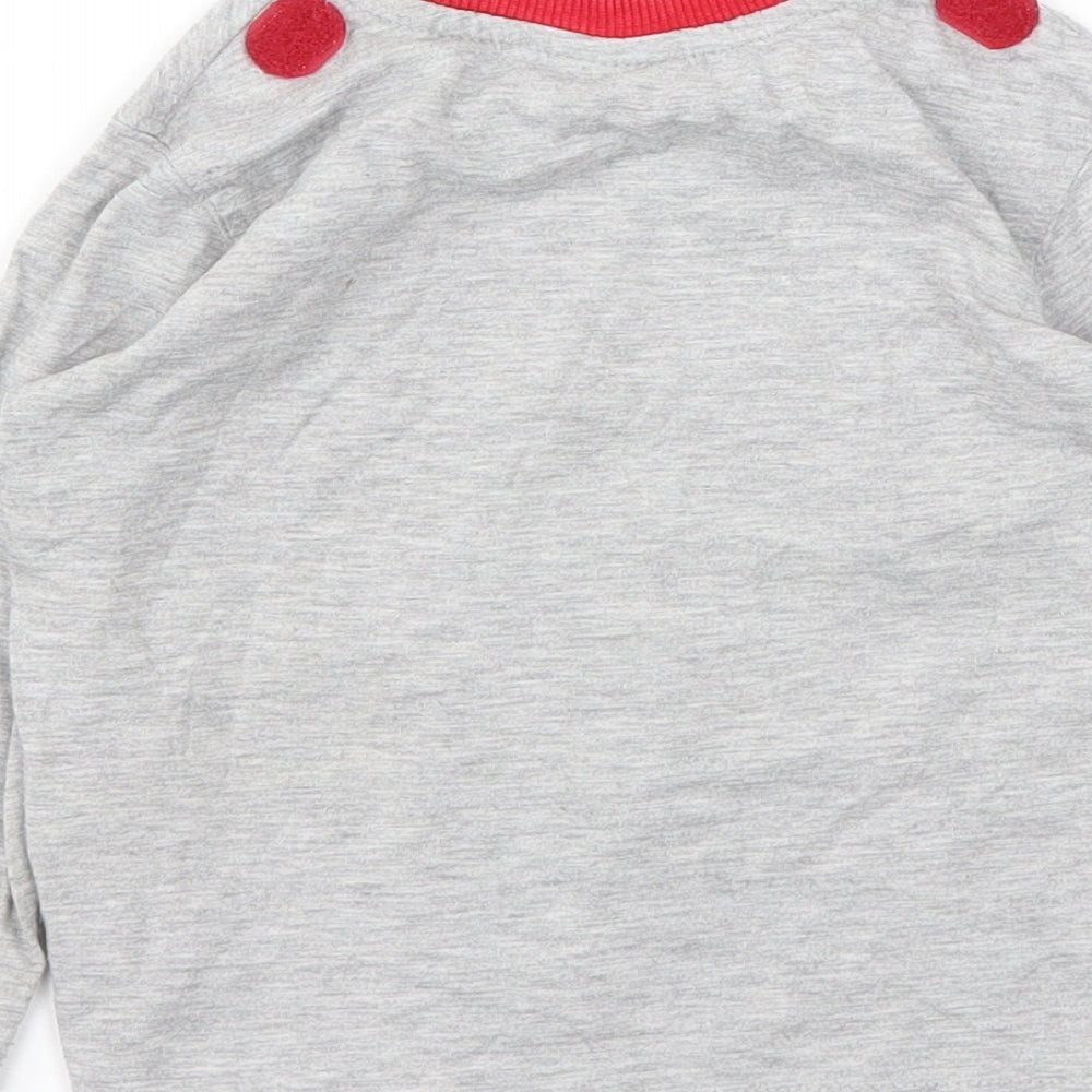 George Boys Grey Animal Print Basic T-Shirt Size 2 Years