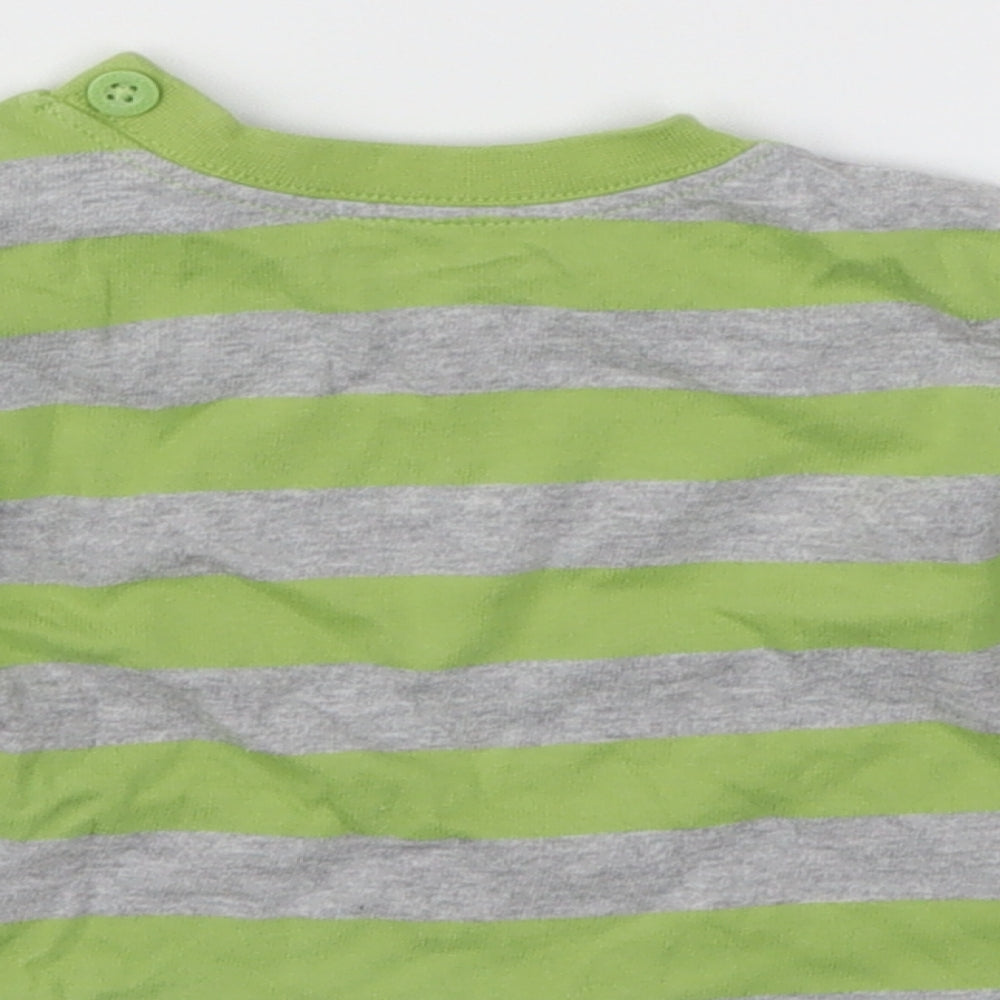 Cherokee Boys Green Striped Basic T-Shirt Size Newborn