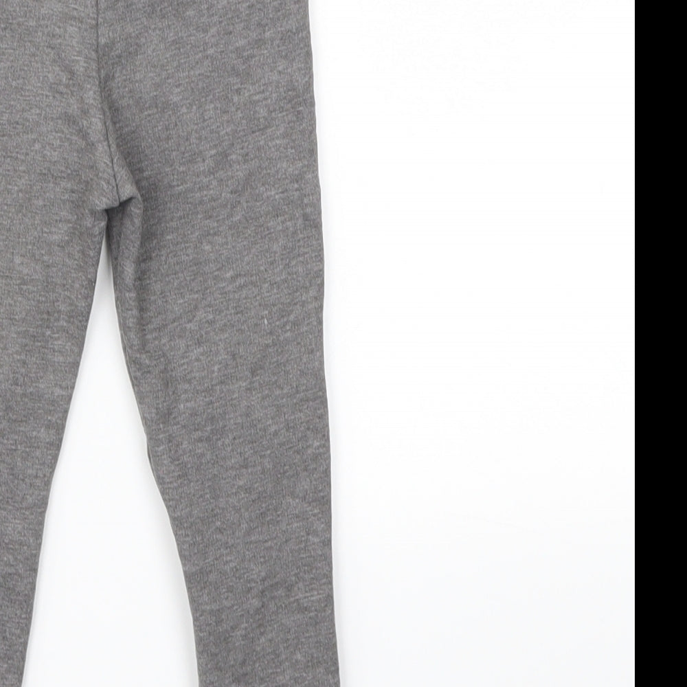 H&M Girls Grey Animal Print Capri Leggings Size 12 Months