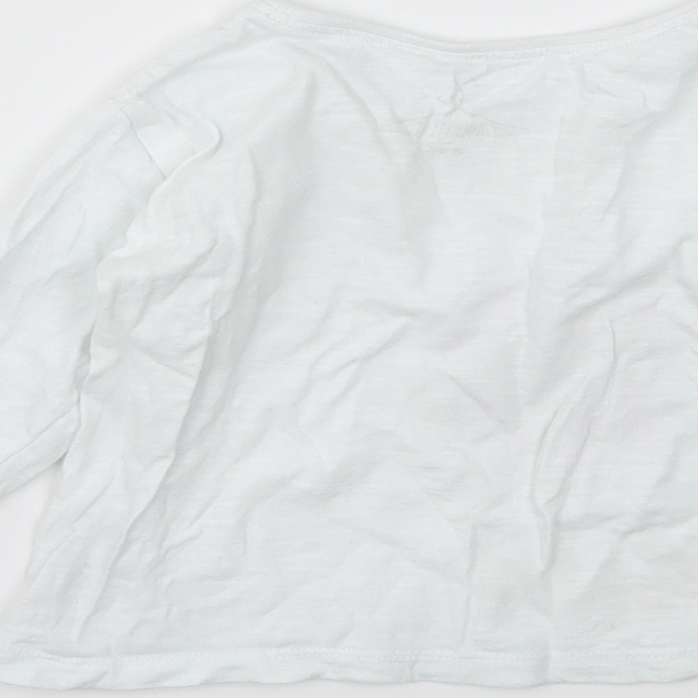 FAVOURITE TIE Girls White Basic T-Shirt Size 12 Months