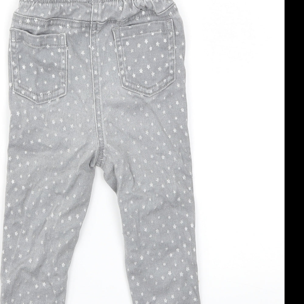 Matalan Girls Grey Argyle/Diamond Capri Trousers Size 12-18 Months