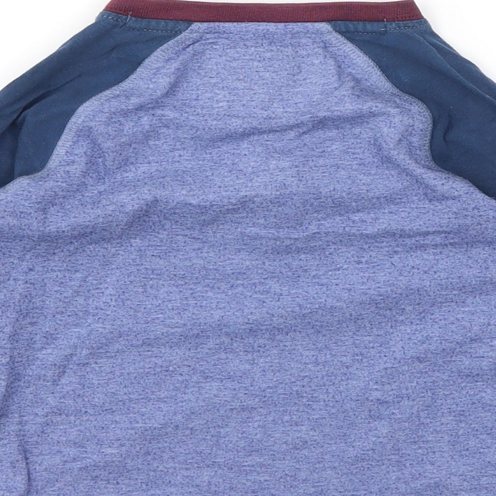 Next Boys Blue Houndstooth Basic T-Shirt Size 2 Years