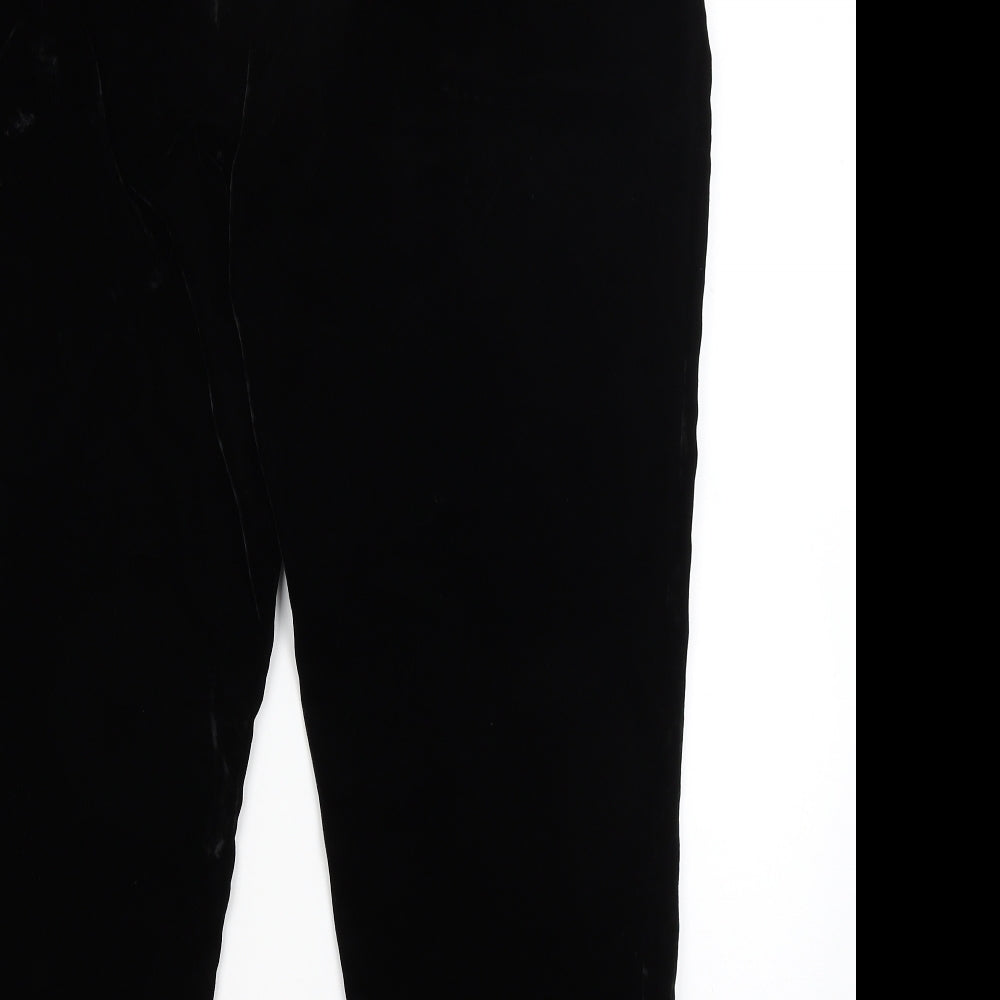 F&F Womens Black Trousers Size 14 L25.5 in