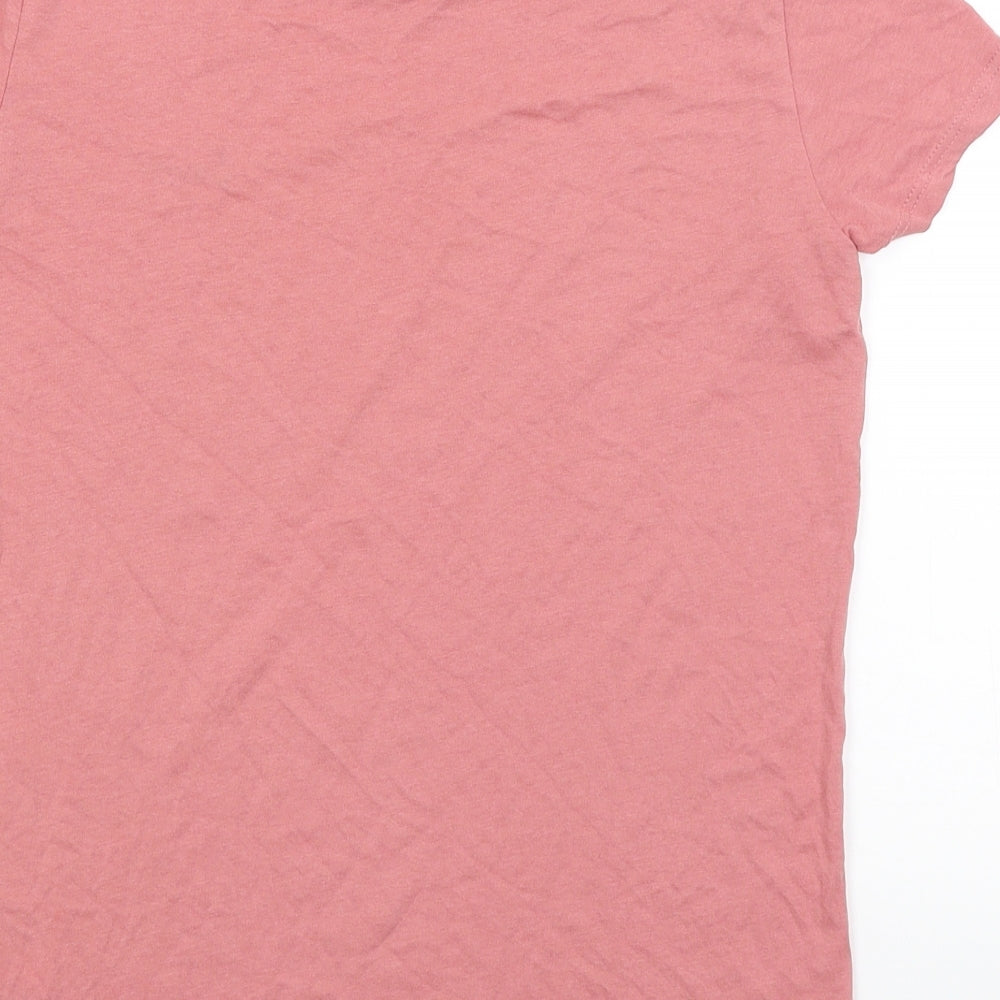 Divided Womens Pink Basic T-Shirt Size XS