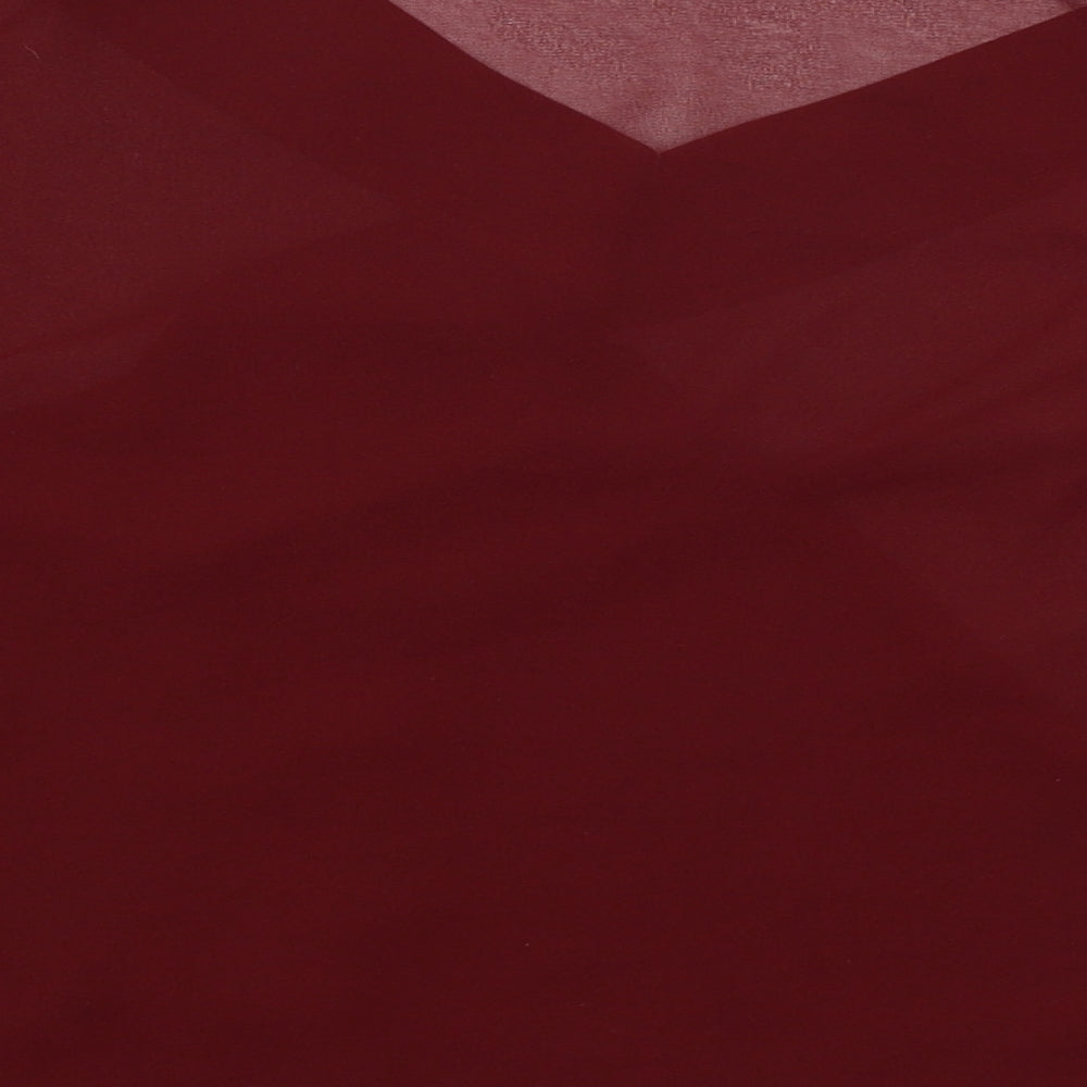 Missguided Womens Red Wrap T-Shirt Size 8