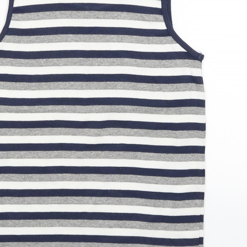 Designers Boys Boys Blue Striped Basic Tank Size 7 Years