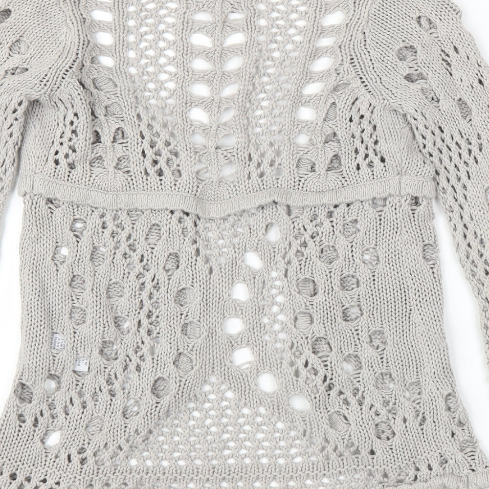 Creamie Girls Grey Cardigan Jumper Size 5 Years