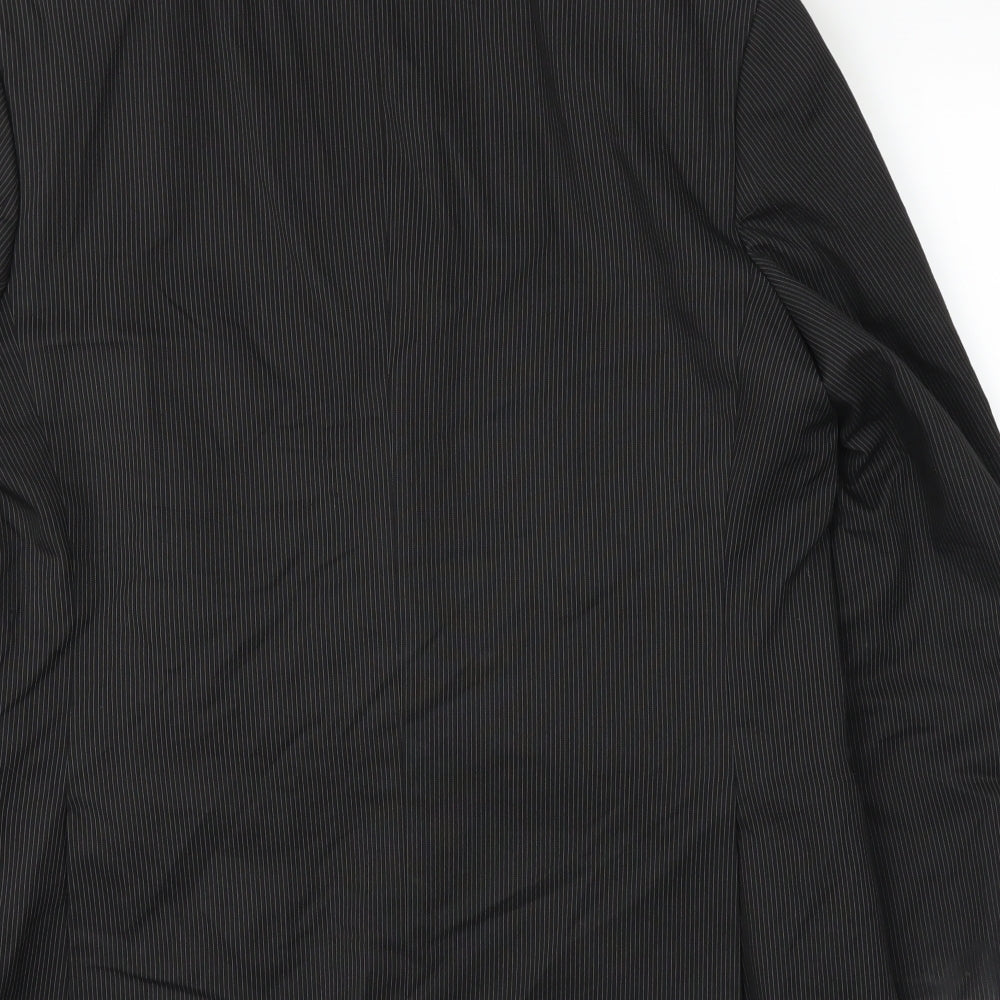 Preworn Mens Black Jacket Suit Jacket Size 42