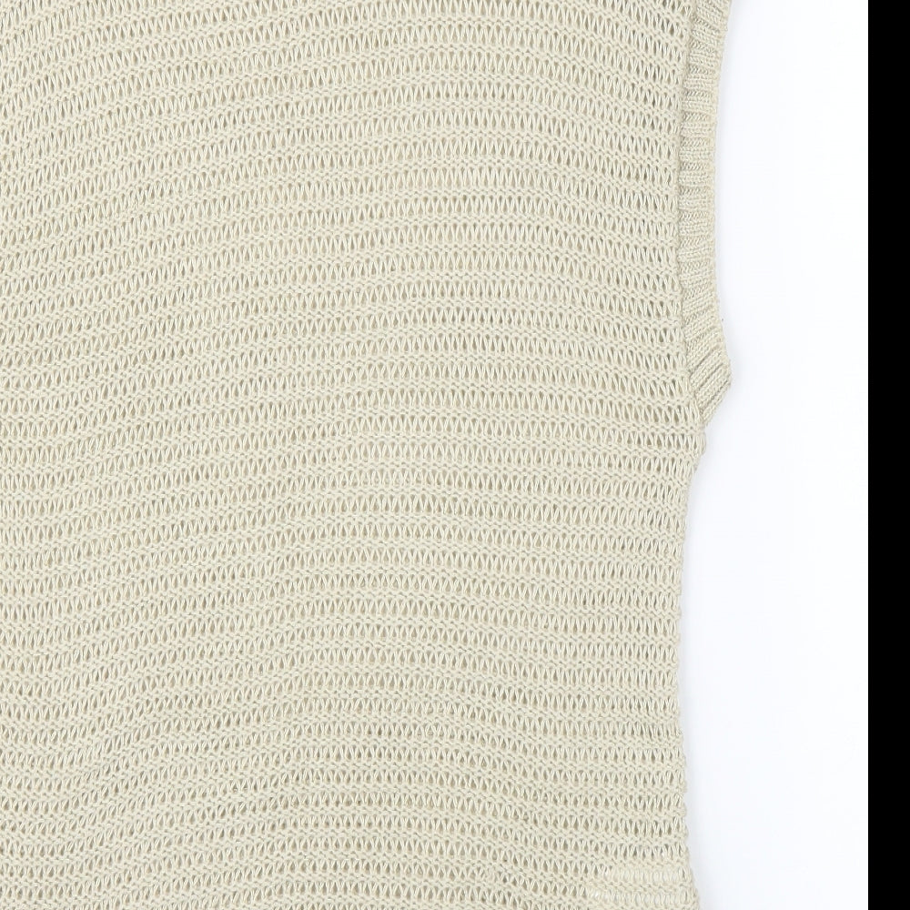 Warehouse Womens Beige Vest Jumper Size 6