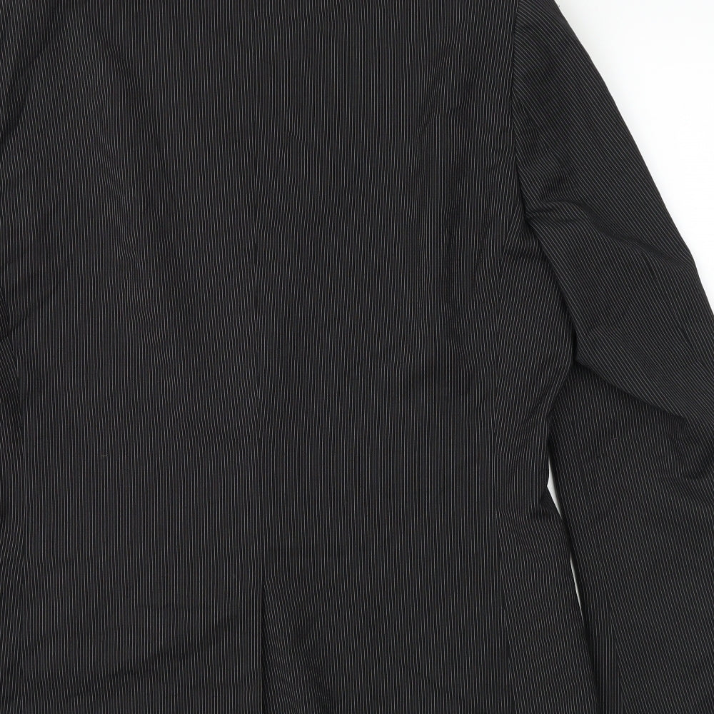 H&M Mens Grey Striped Jacket Suit Jacket Size 42