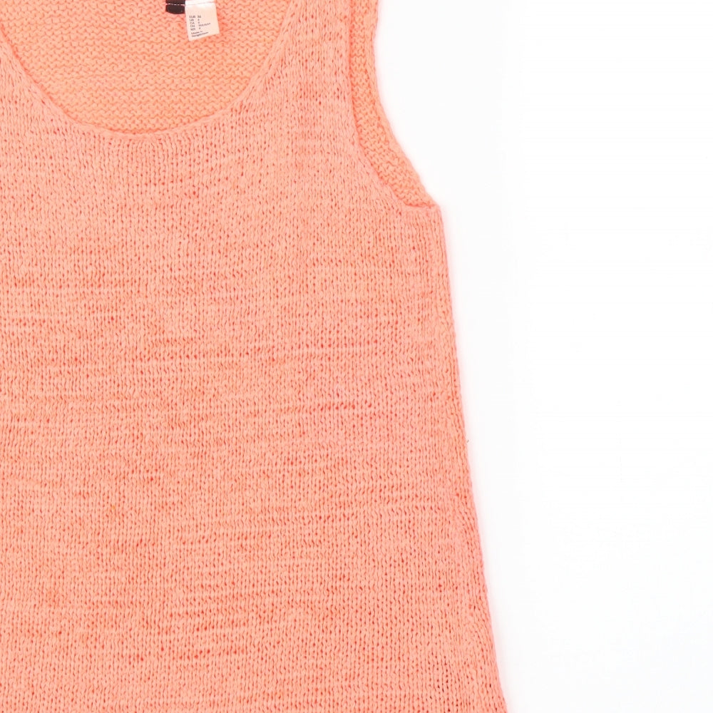 H&M Womens Orange Basic Tank Size 8