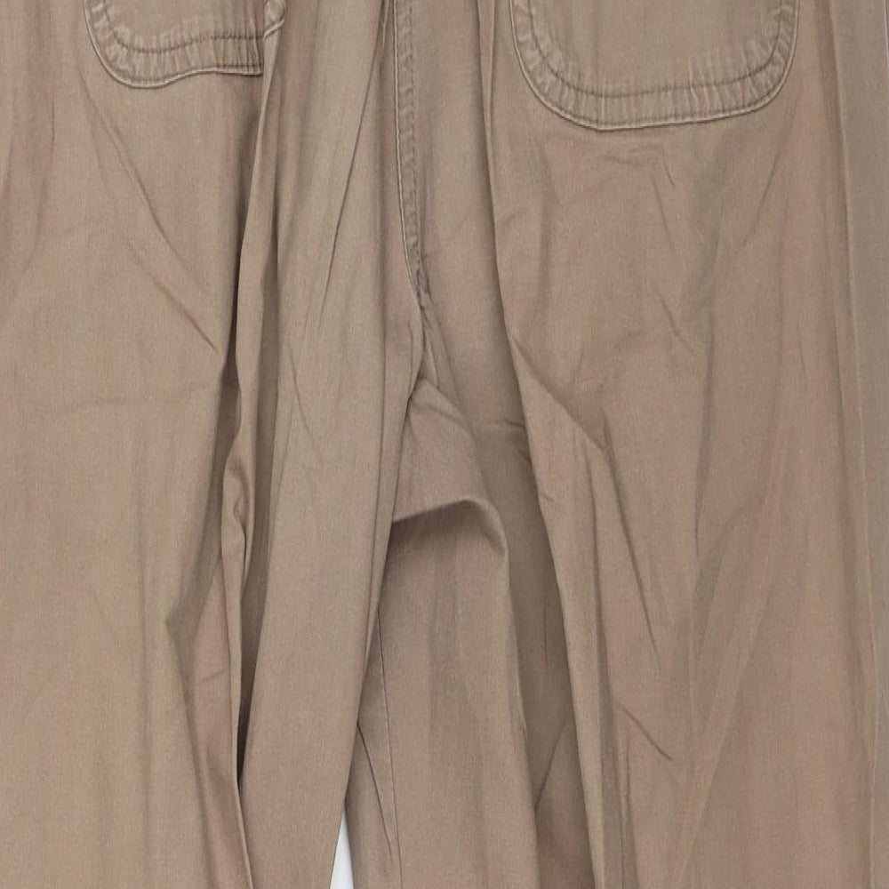 Bonmarché Womens Brown Chino Trousers Size 14 L25 in