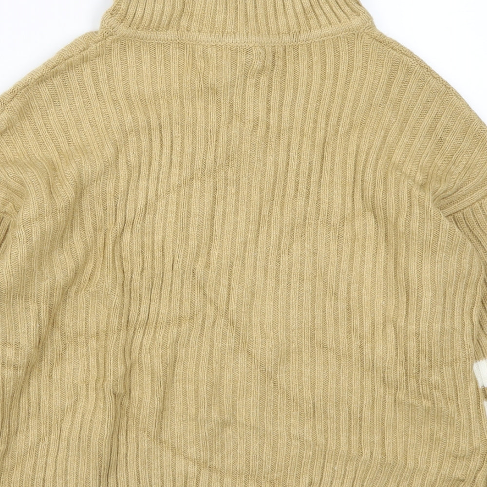 Neon Rose Womens Beige Striped Pullover Jumper Size M