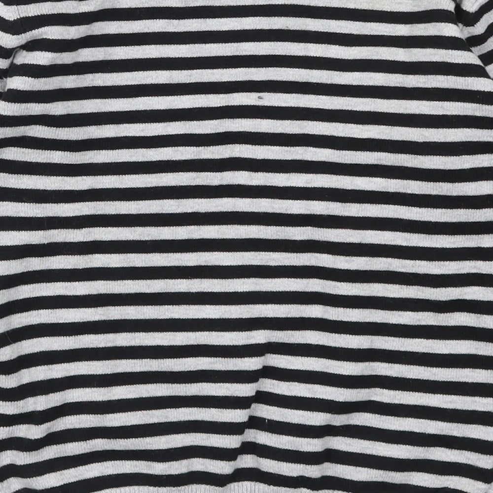 In Extenso Womens Grey Striped Pullover Jumper Size 8