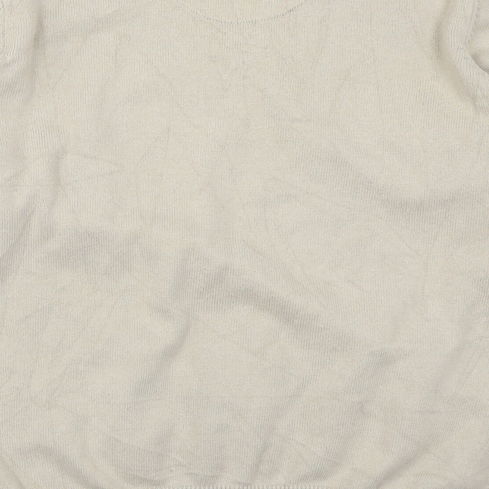 Marks & Spencer Mens Beige Knit Pullover Jumper Size L