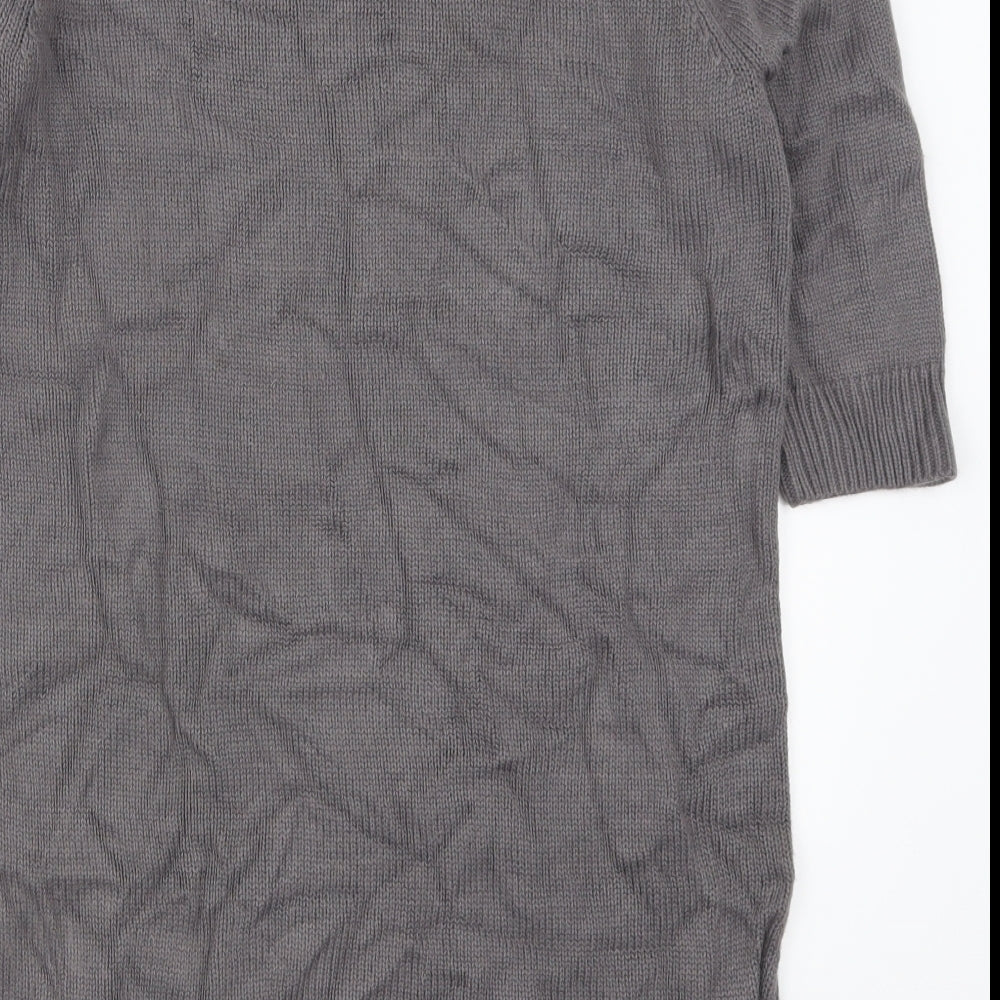 Papaya Womens Grey Jumper Dress Size 14 - Bow