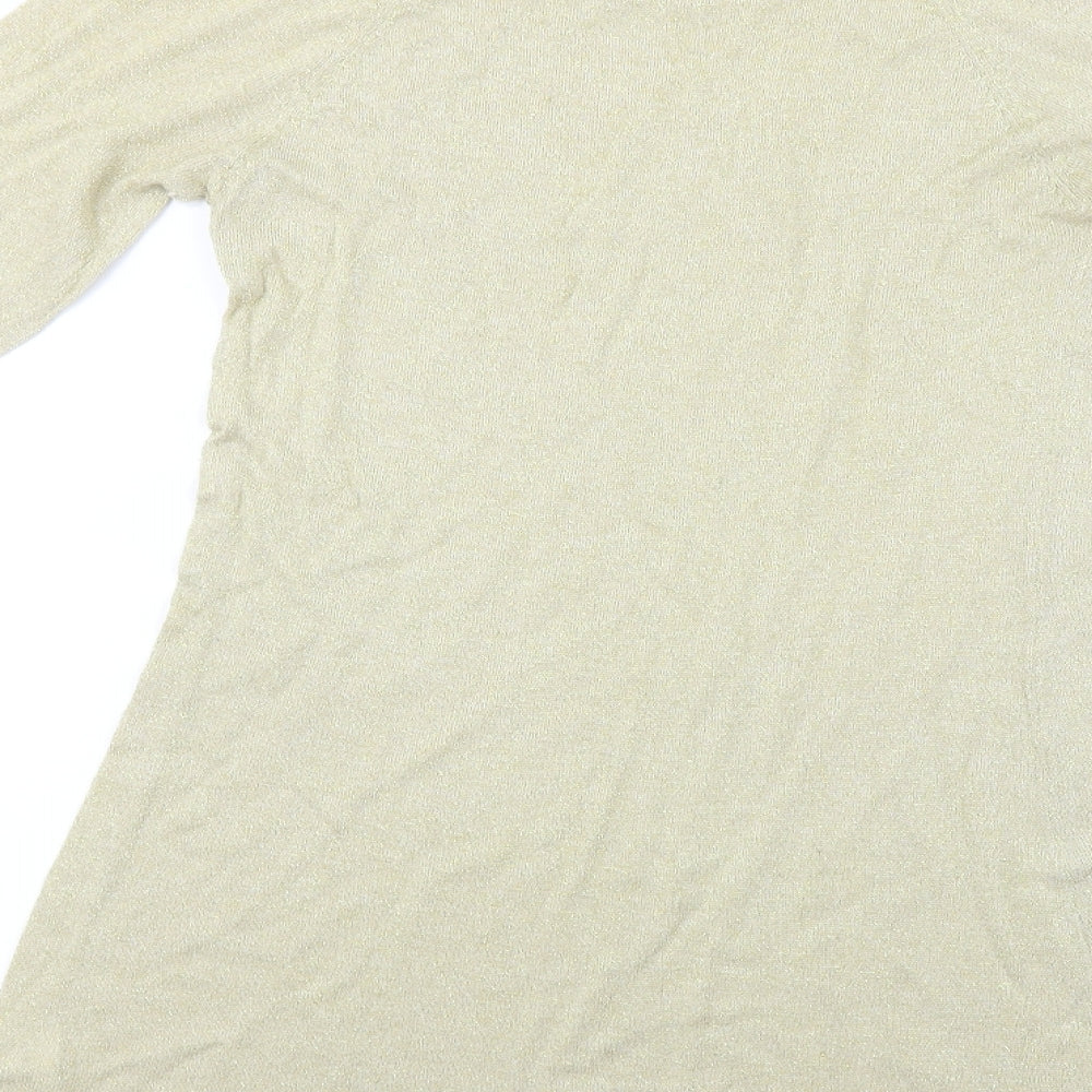 Miso Womens Beige Basic Blouse Size 8