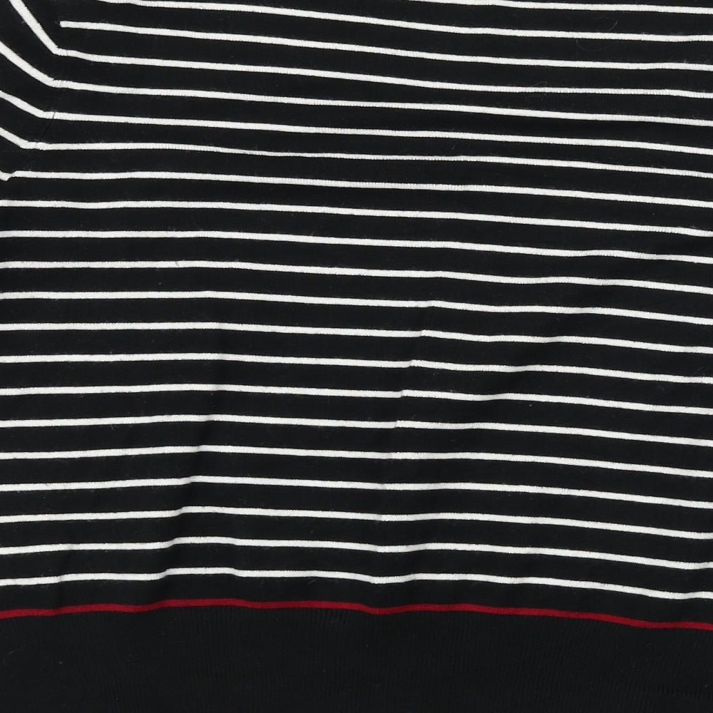 Debenhams Womens Black Striped Pullover Jumper Size L
