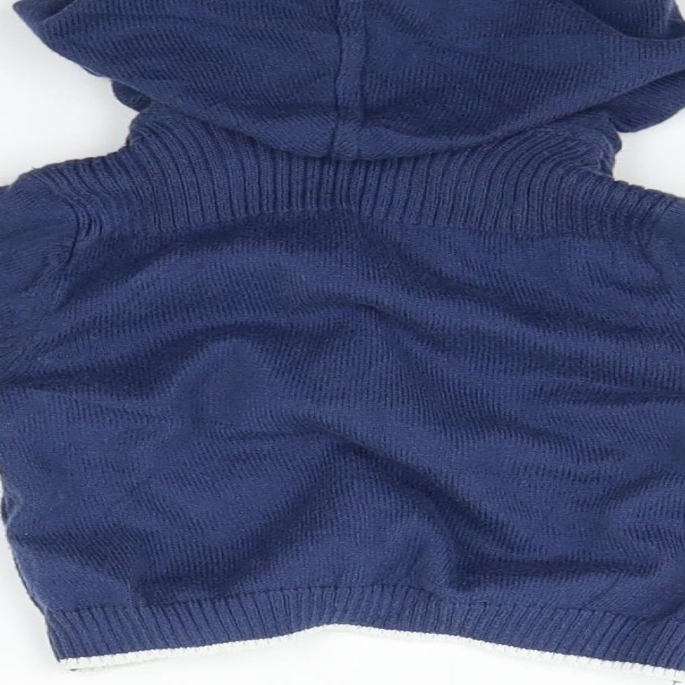 Marks & Spencer Boys Blue Cardigan Jumper Size 3-6 Months