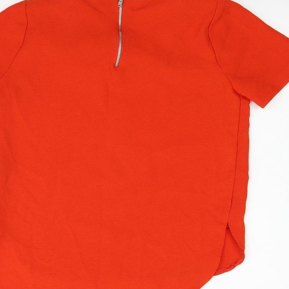 F&F Womens Orange Basic Blouse Size 8