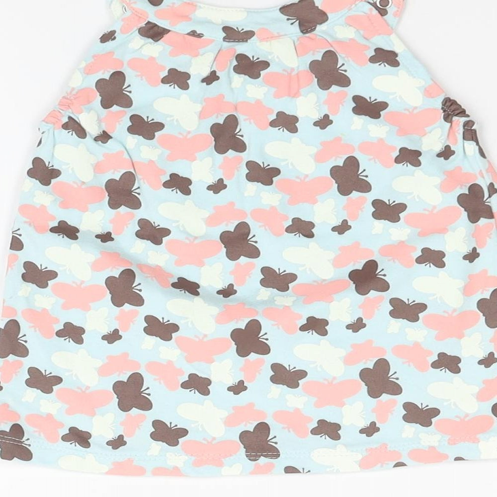 Adams Kids Girls Blue Geometric Fit & Flare Size 6-9 Months