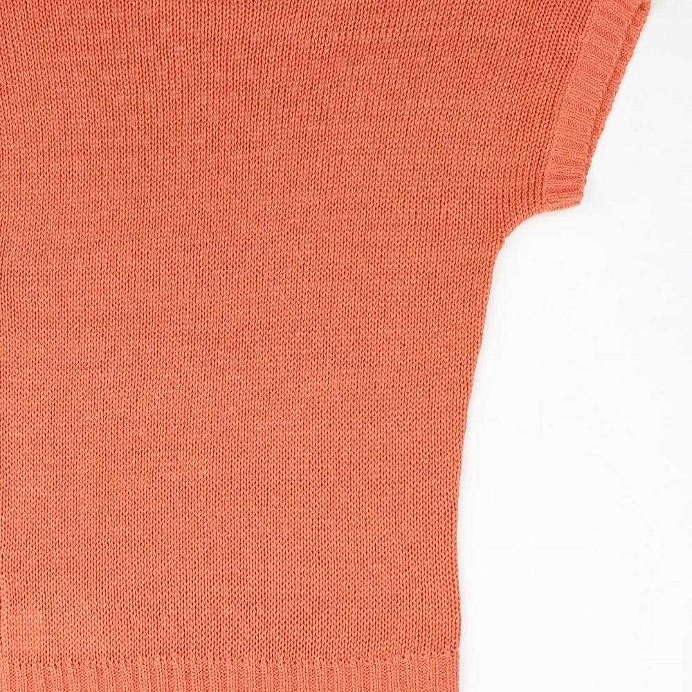 Select Womens Orange Jumper Dress Size 12