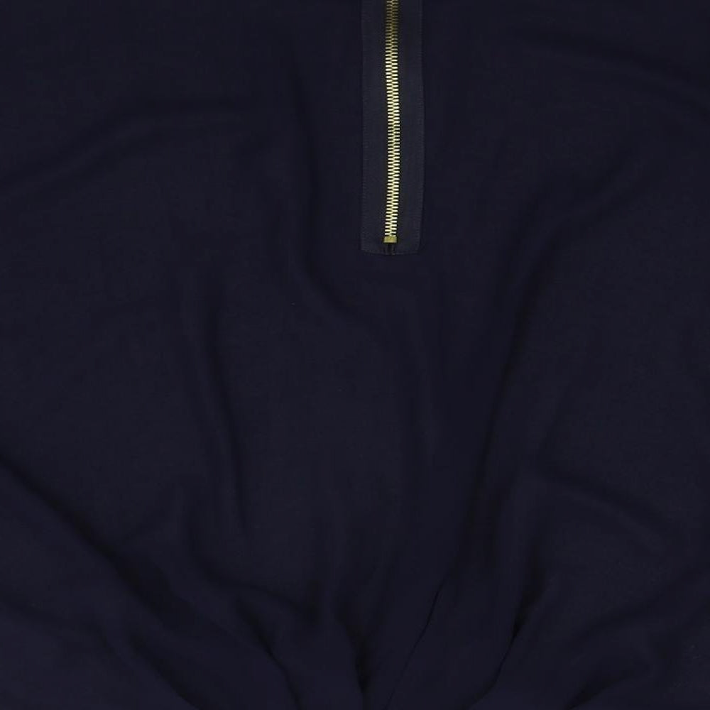 Et Vous Womens Blue Basic Blouse Size M