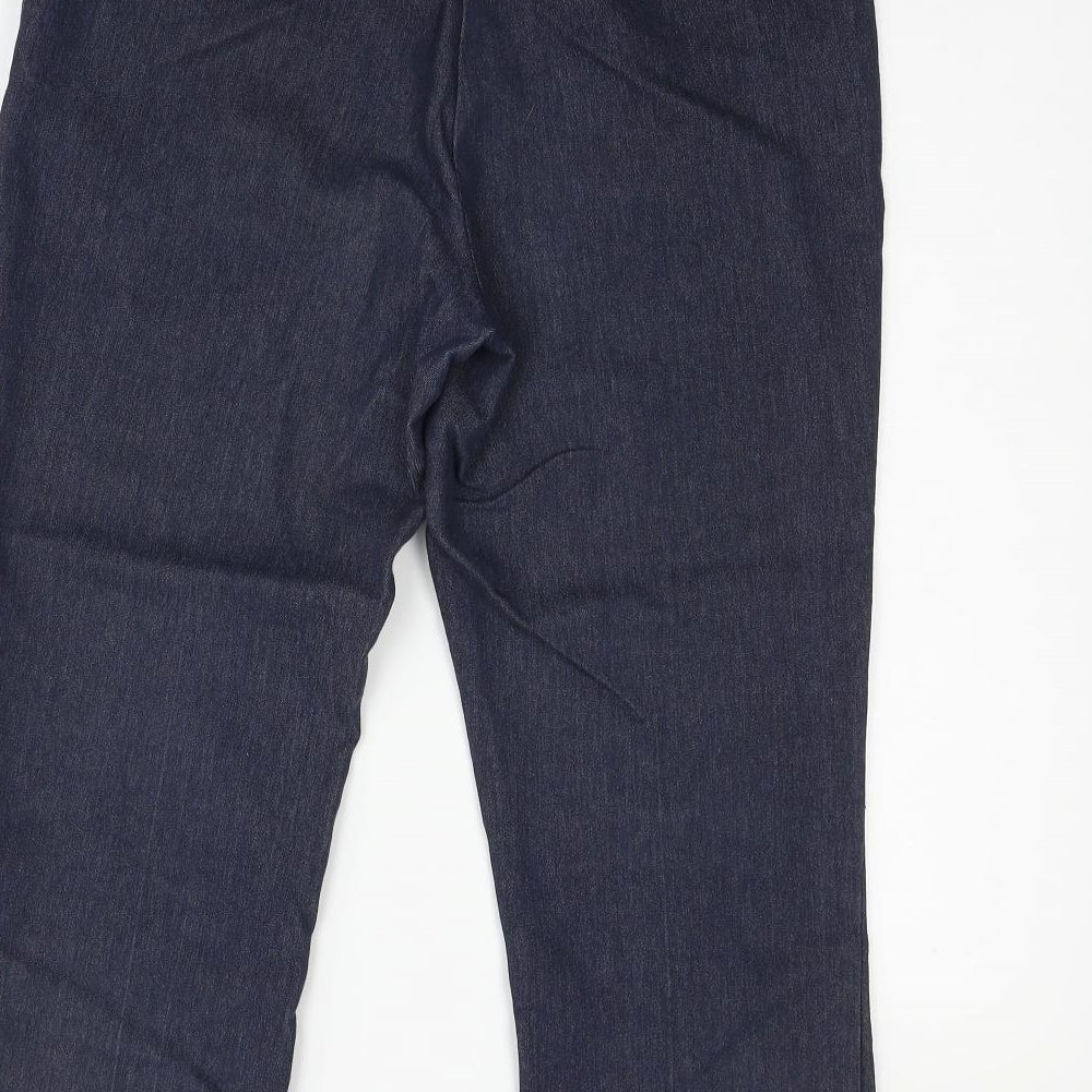 Evie Collection Womens Blue Trousers Size 14 L21 in