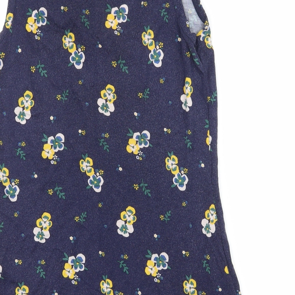 Dorothy Perkins Womens Blue Floral Jersey Basic Tank Size 8