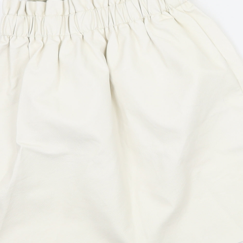 Missguided Womens Ivory A-Line Skirt Size 6