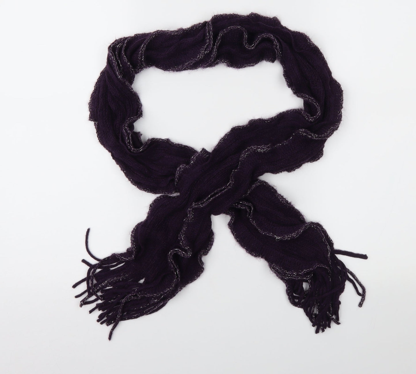 Preworn Womens Purple Knit Scarf