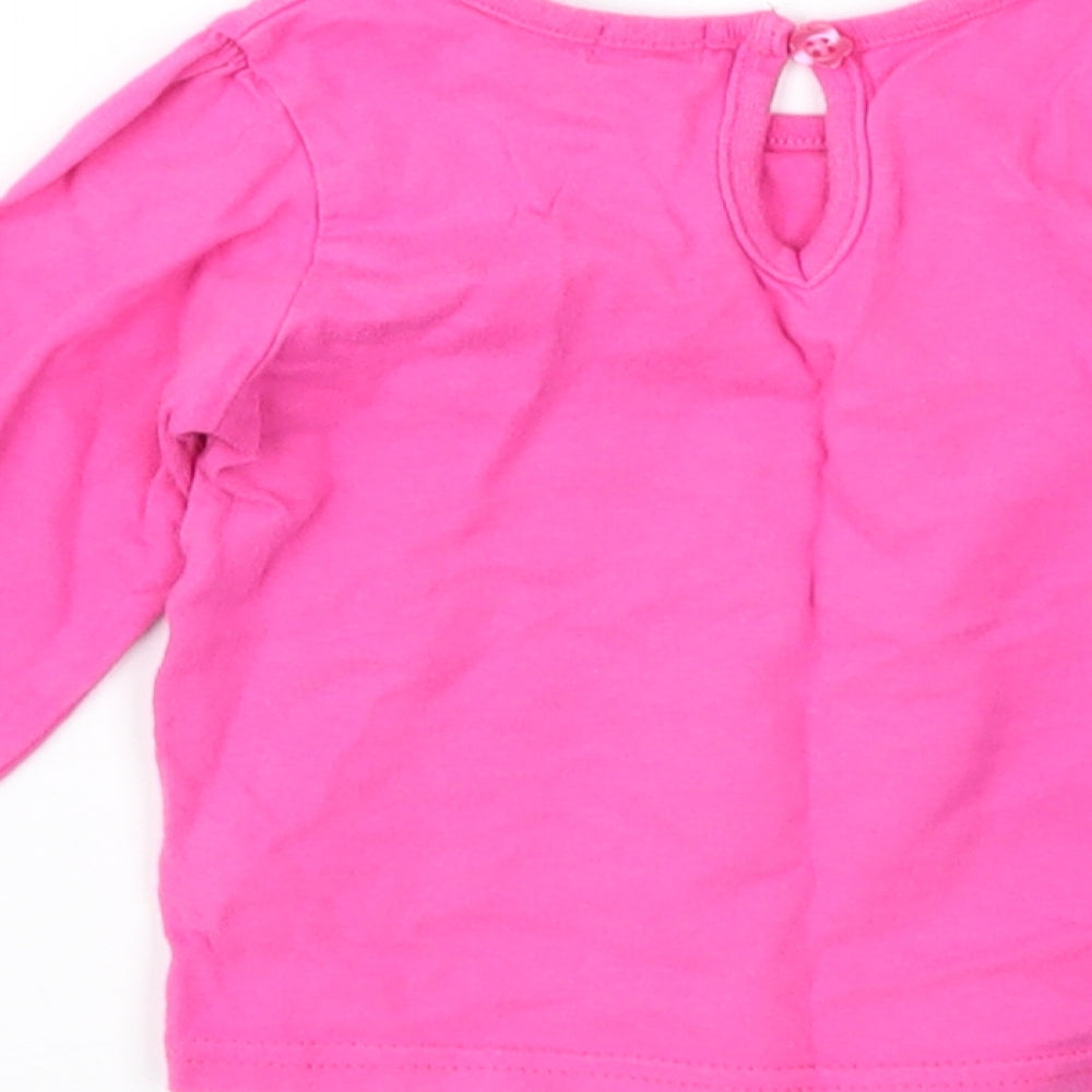 Cheeky monkey Girls Pink Basic T-Shirt Size 12-18 Months