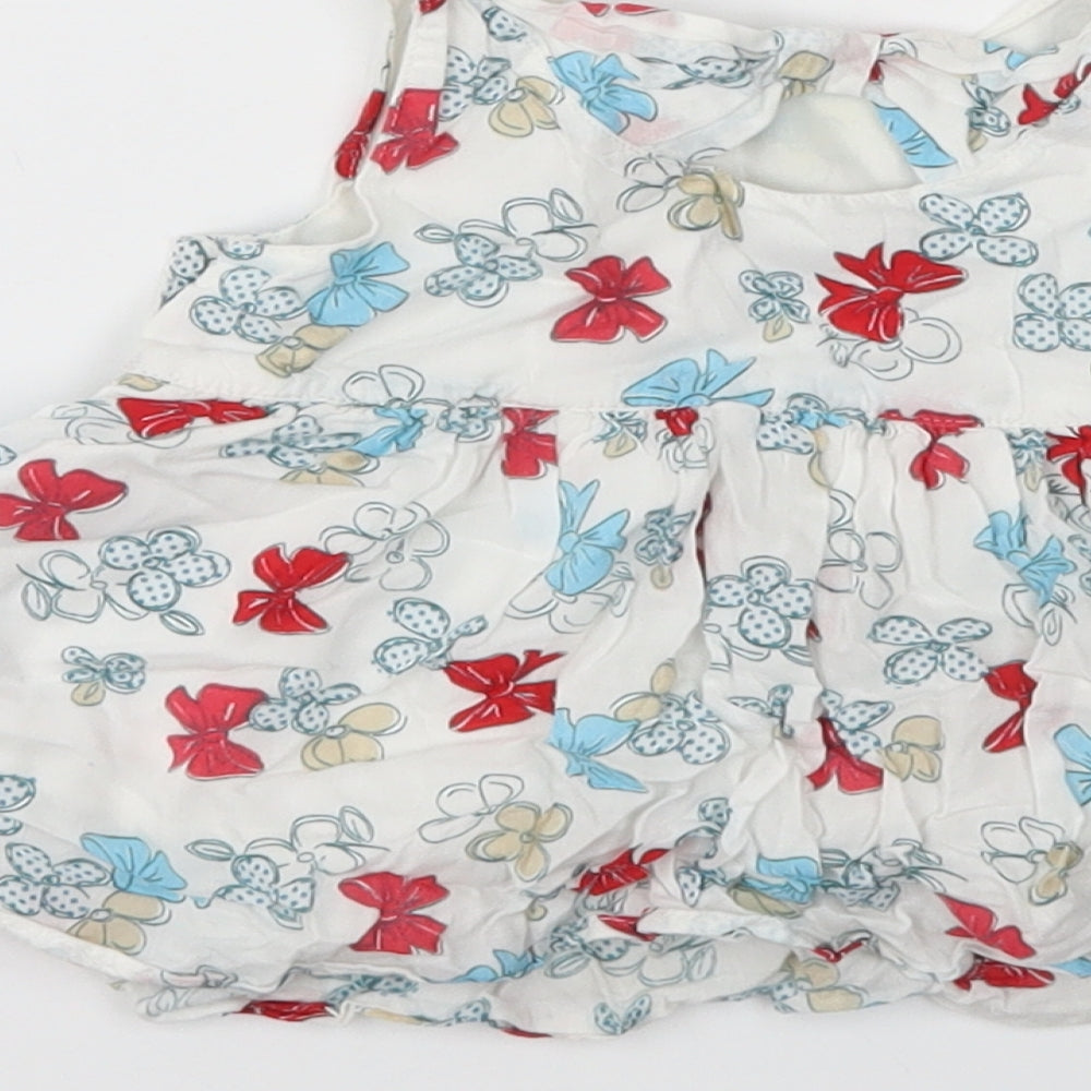 Marks & Spencer Girls White Geometric Fit & Flare Size 12-18 Months
