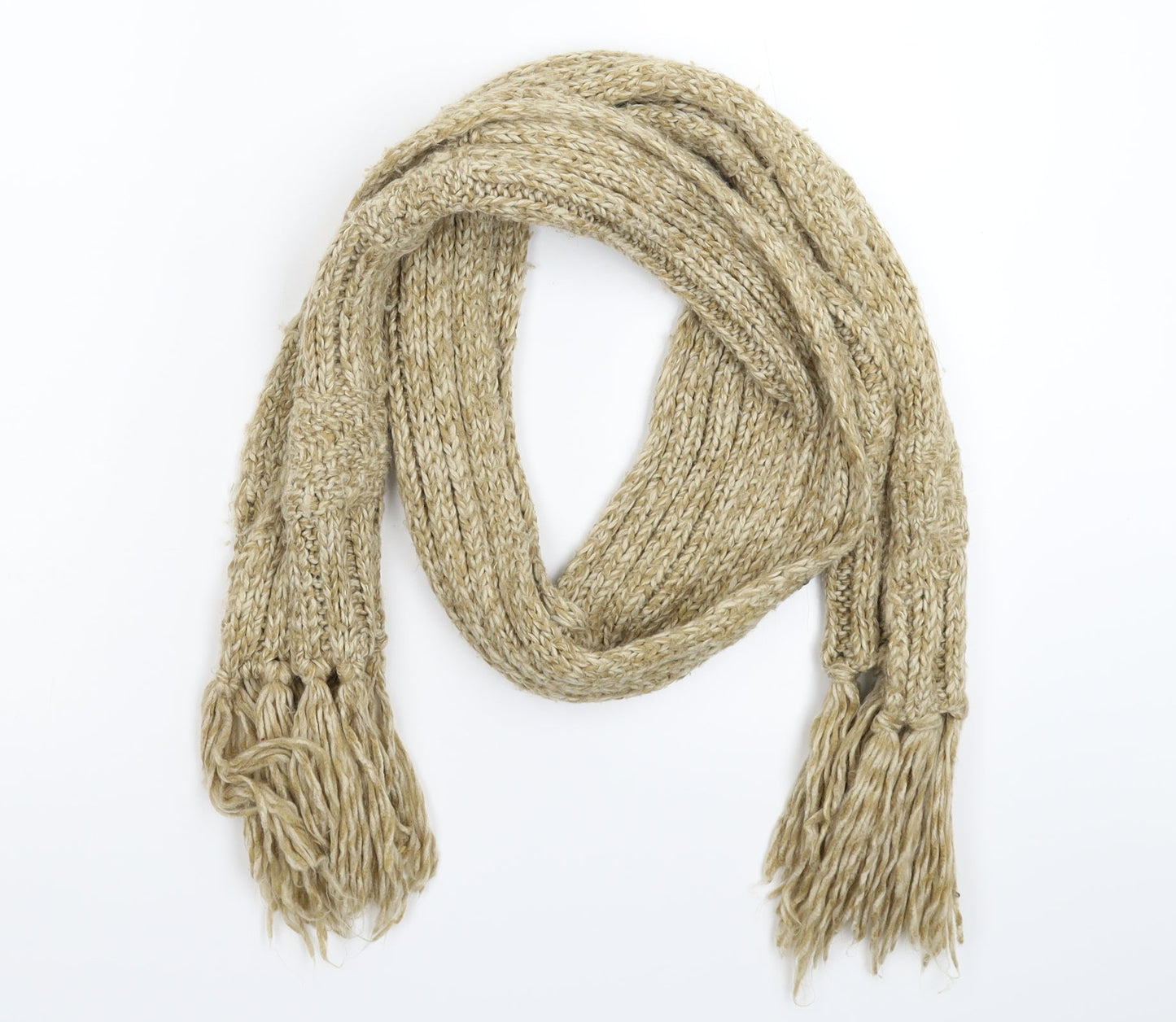 Preworn Womens Beige Knit Scarf