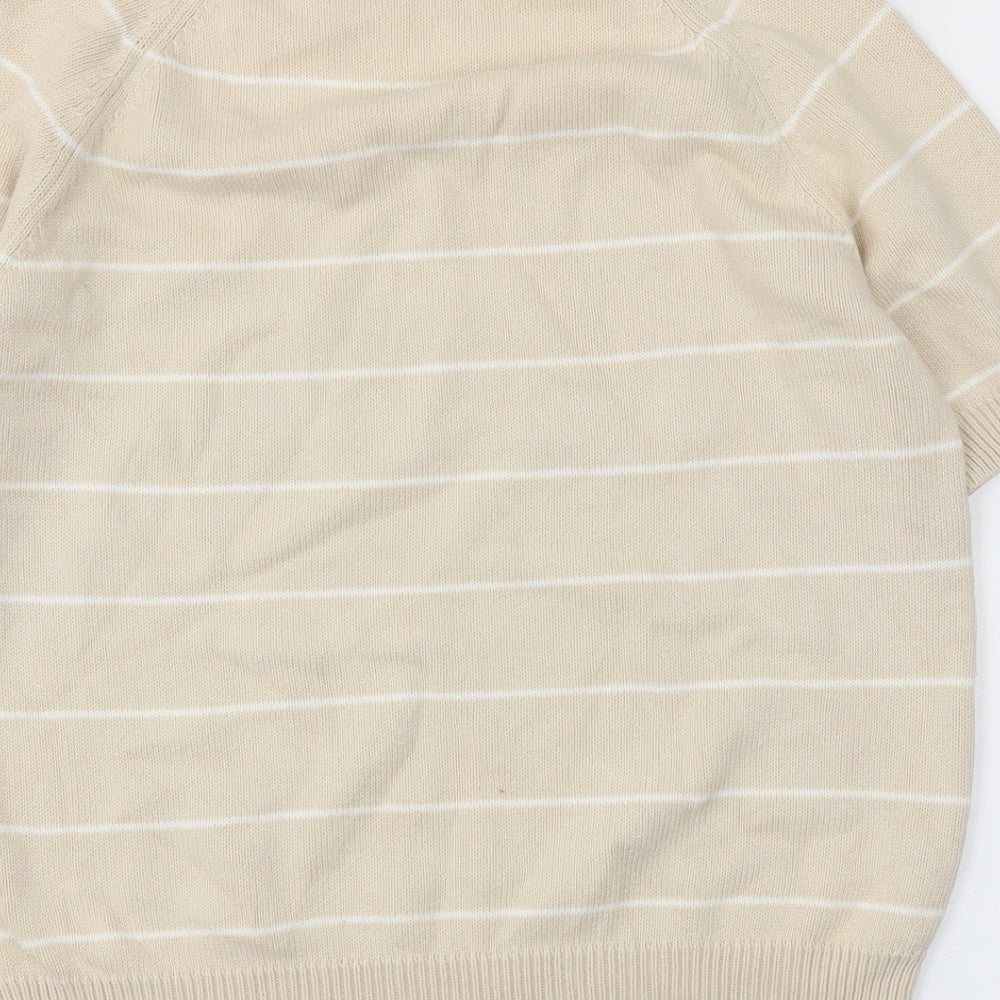 Berkertex Womens Beige Striped Pullover Jumper Size 14
