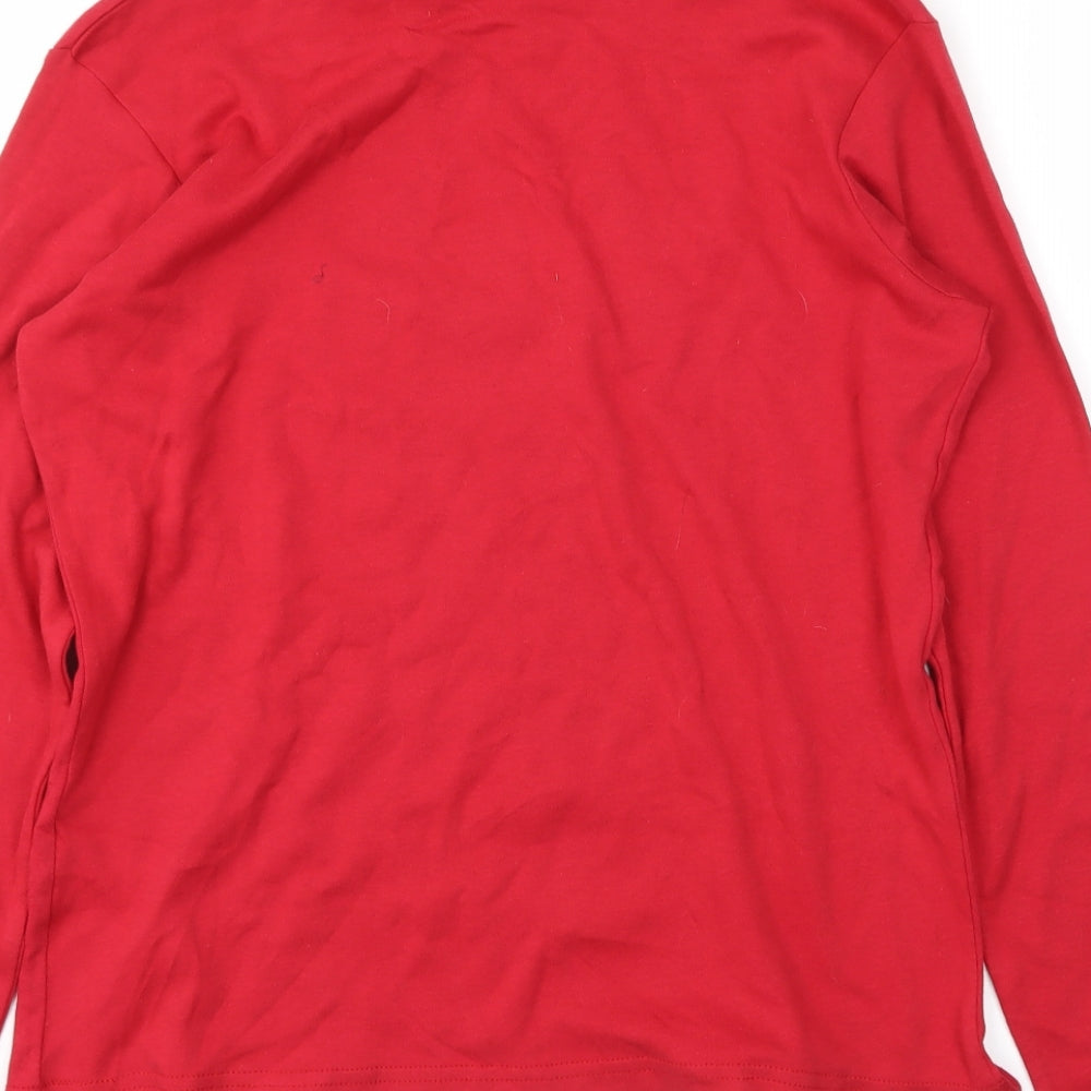 isle Womens Red Tunic T-Shirt Size S