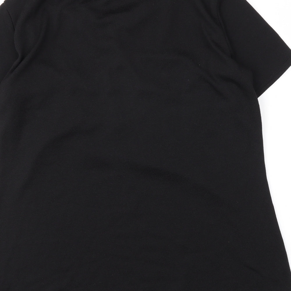 be you Womens Black Basic T-Shirt Size 12