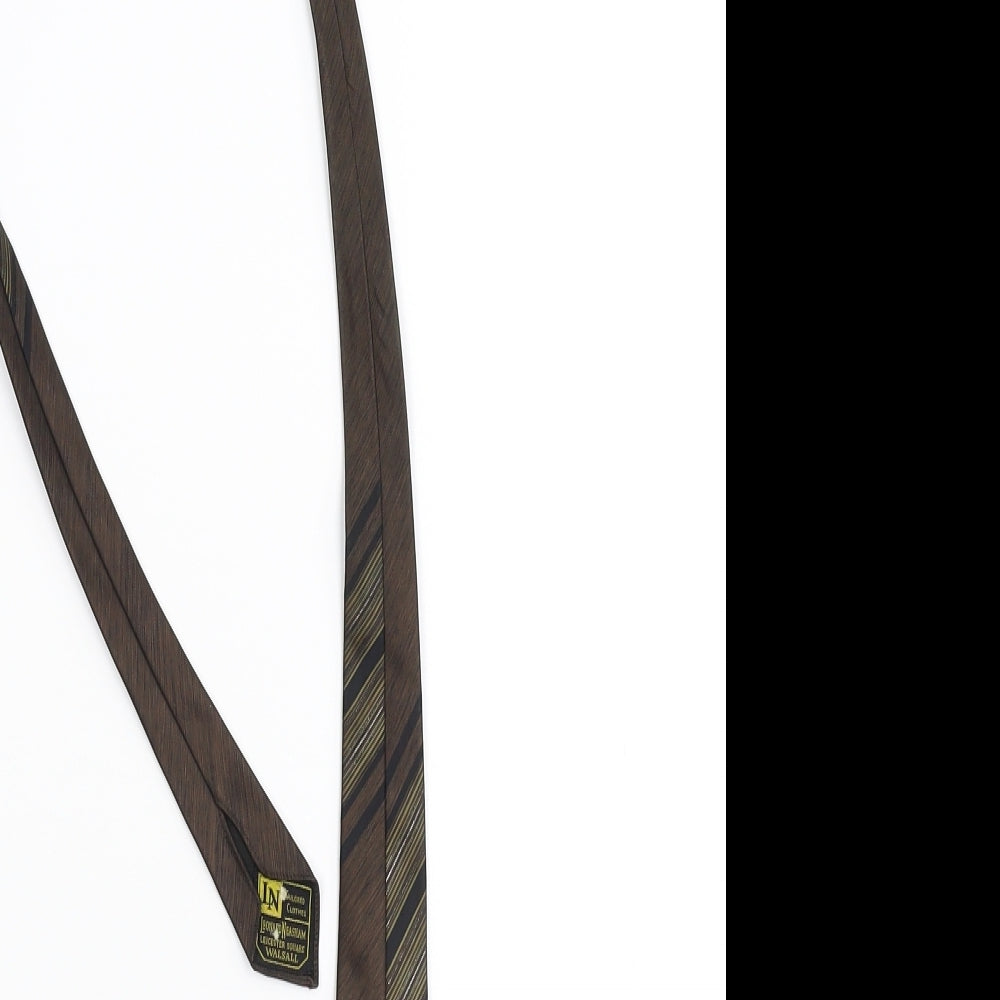 Terylene Mens Bronze Striped Pointed Tie One Size
