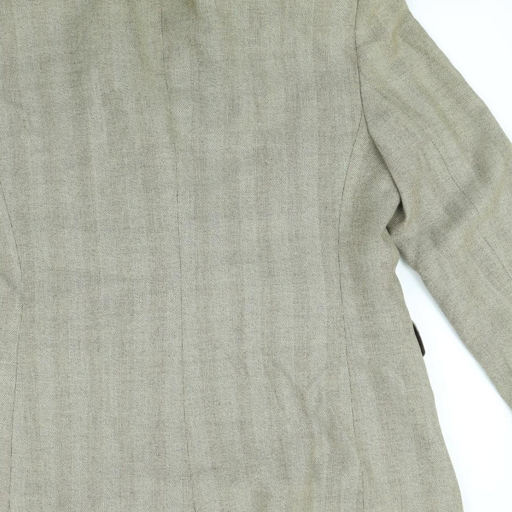 Marks & Spencer Womens Brown Herringbone Jacket Size S