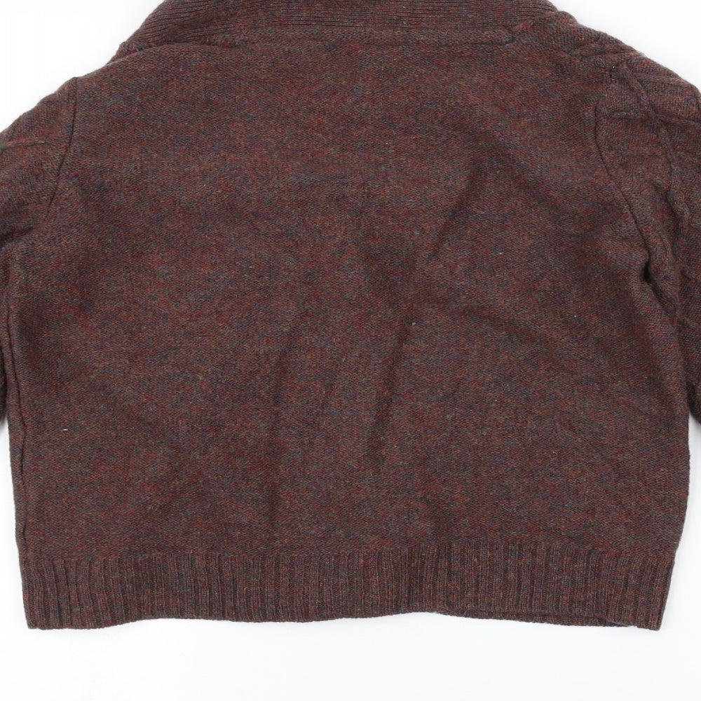 Preworn Womens Brown Knit Jacket Coatigan Size 12
