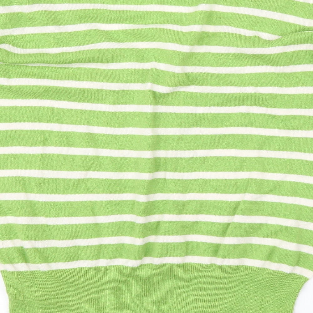 Atmosphere Girls Green Striped Pullover Jumper Size 12-13 Years