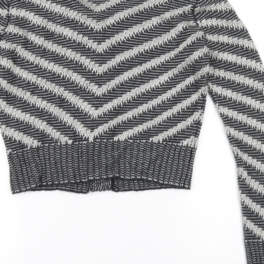 Limited Womens Multicoloured Striped Knit Pullover Jumper Size 12 - Cropped