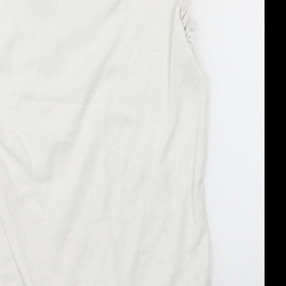 AD CS2 Womens White Basic Tank Size S