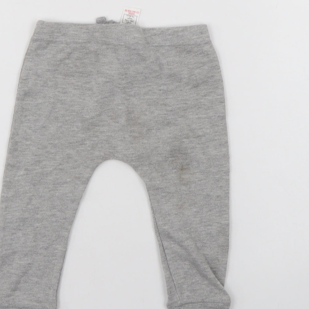 George Girls Grey Track Pants Trousers Size 9-12 Months