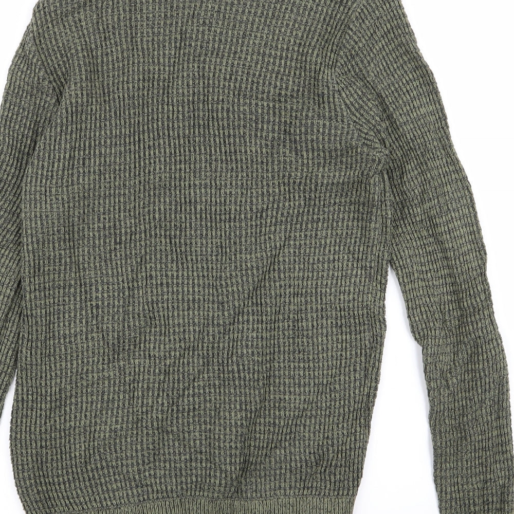 Topman Mens Green Pullover Jumper Size S