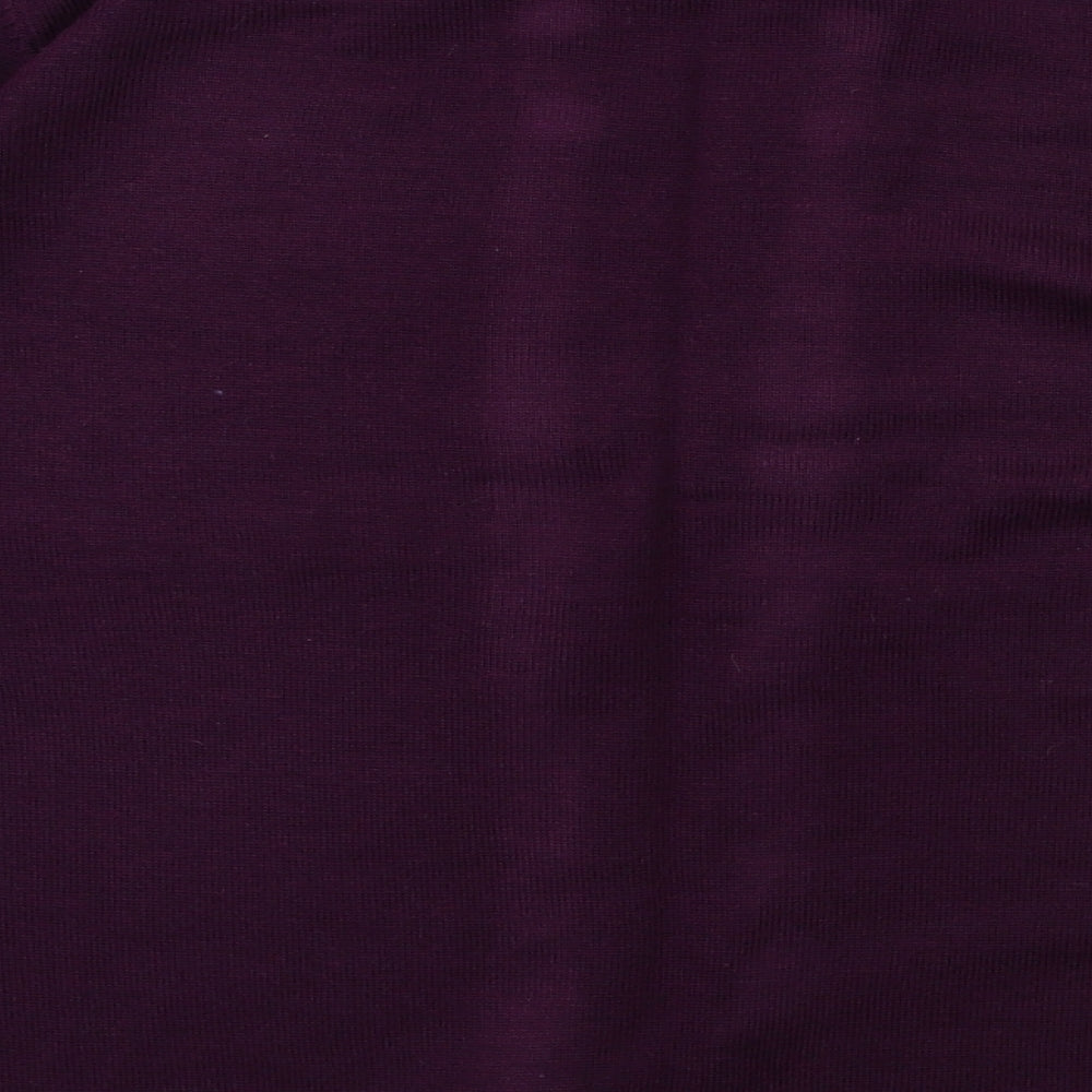 Annabelle Womens Purple Floral Pullover Jumper Size M