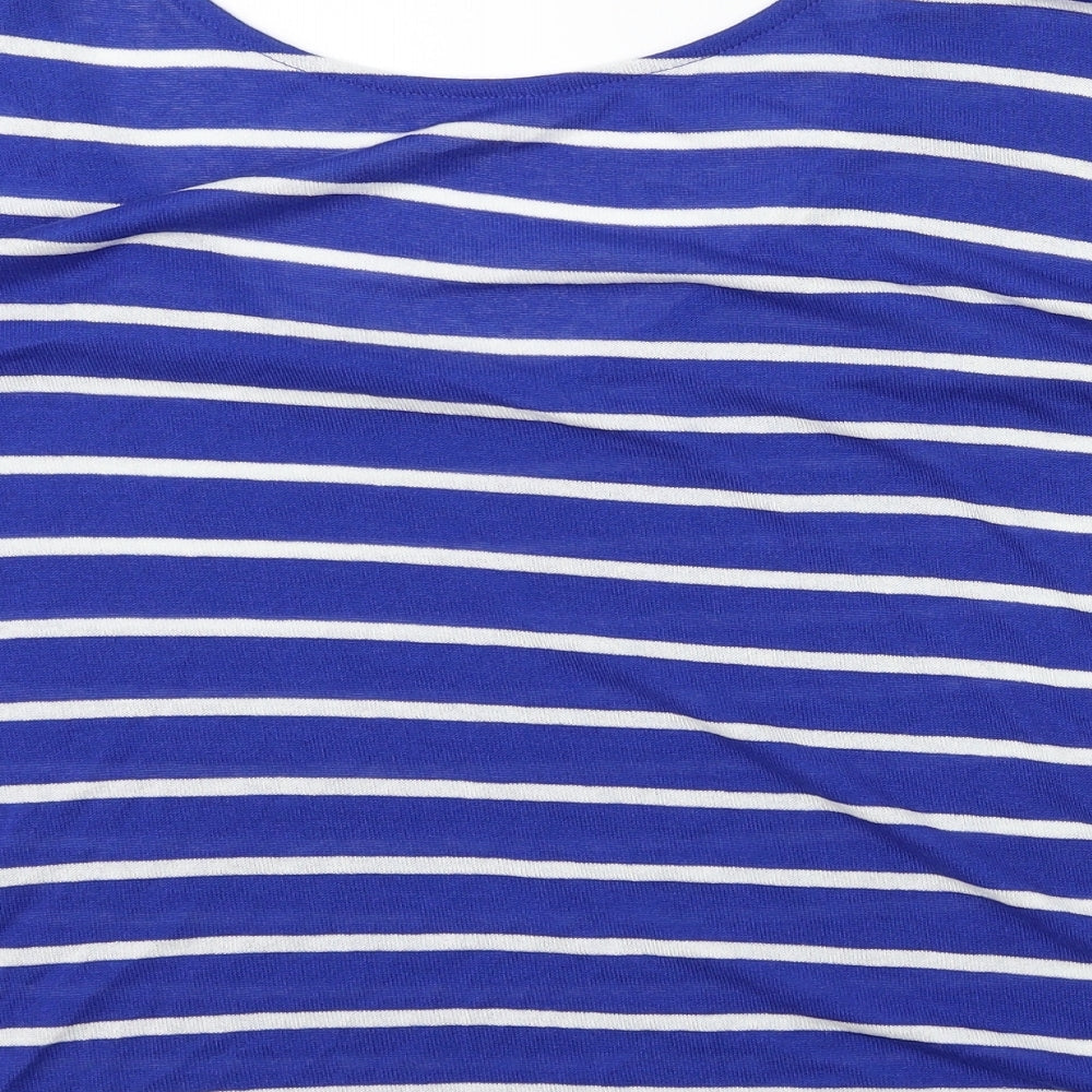 ostradivarius Womens Blue Striped Pullover Jumper Size S